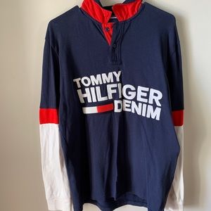 Mens TH denim long sleeve